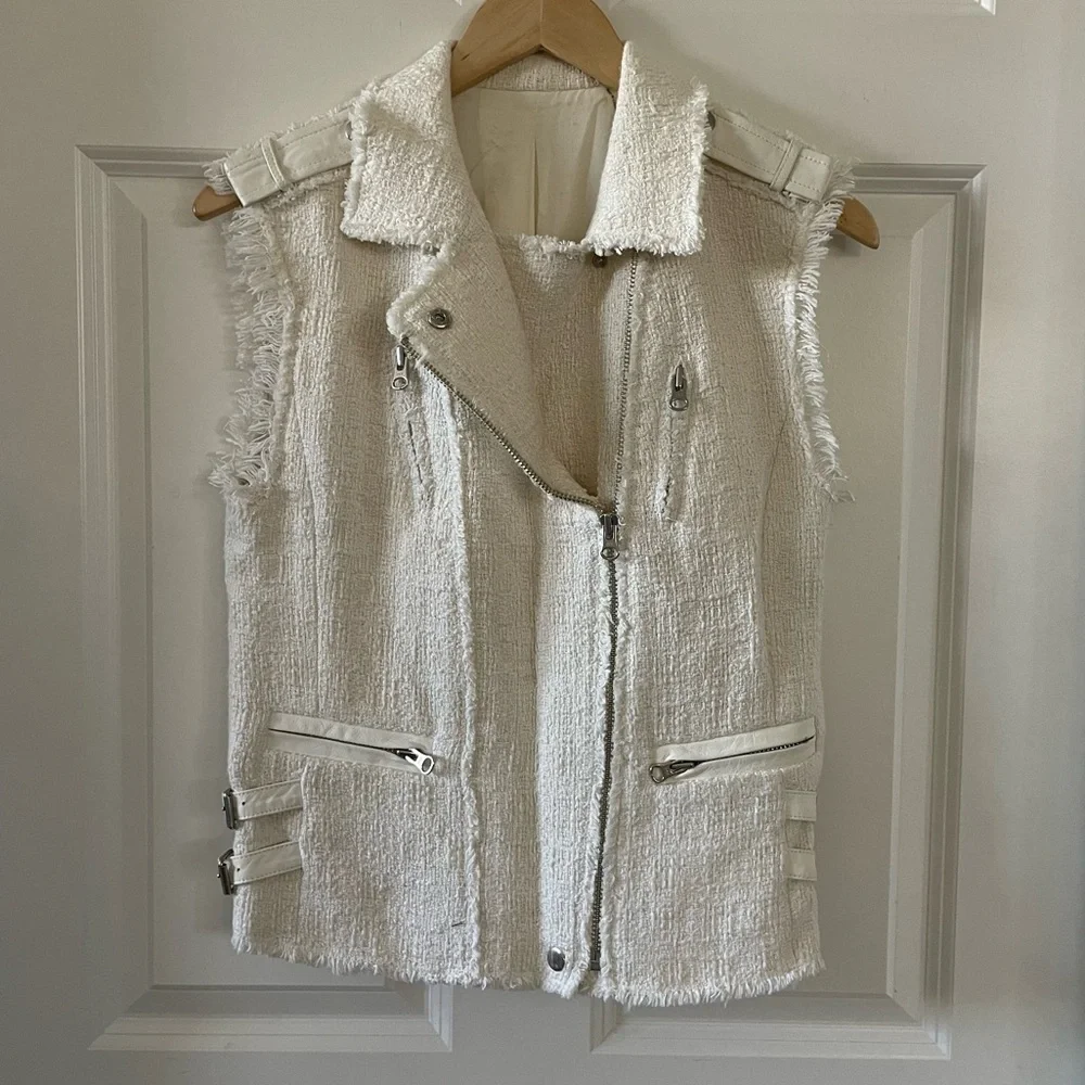 Rebecca Taylor tweed moto vest - Picture 2 of 8